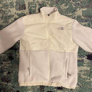 North Face Girl's White Fleece Jacket